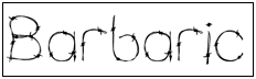 Barbaric Fonte True Type