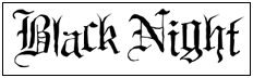 Black Night Fonte True Type